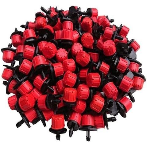 100 Pcs 360 Degree 8-Holes Adjustable Irrigation Drippers Sprinklers 1/4 Inch Emitter Dripper Micro 
