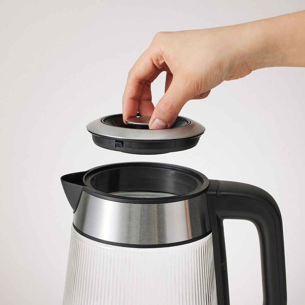 ☀ Ấm đun siêu tốc bằng thủy tinh LocknLock Glass Electric Kettle 1.8L có đèn led và lưới lọc EJK256B