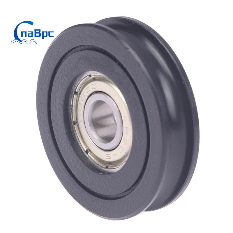 < CnaBpc > Delrin POM 8x40x10MM U Loại Rãnh Bi Bánh Xe Ròng Rọc Con Lăn 608ZZ Delrin Bánh Xe Mới