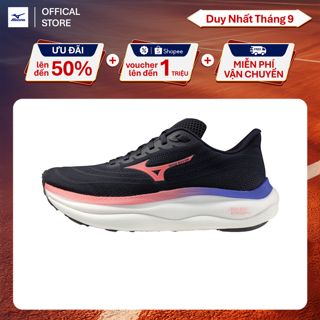 Giày Chạy Bộ Nữ Mizuno Wave Sky 9 - Đen - J1GD250221