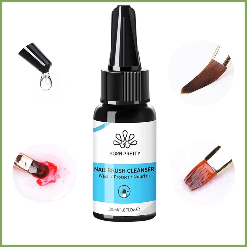 Acrylic Nail Brush Cleaner Làm sạch sâu Phục hồi Lông đàn hồi Nail Builder Brush Gel Cleaner cho tei