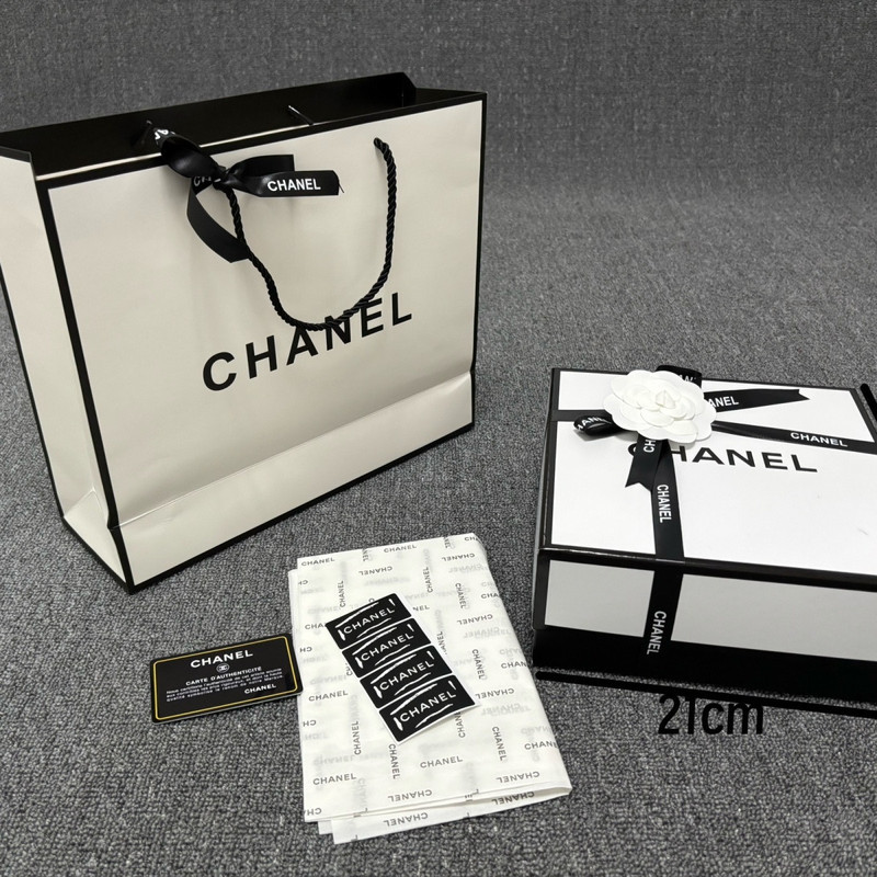 Trắng Chanel Bao Bì Hộp Quà Tặng Túi Tote Túi Giấy Chăm Sóc Da Sản Phẩm Hộp Son Môi Hộp Nước Hoa Khă