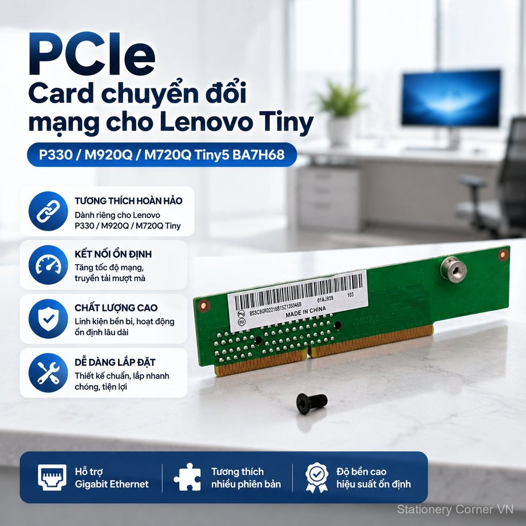 Card mở rộng PCIe 01AJ929 cho Lenovo P330 M920Q M720Q Tiny, chuyển đổi mạng LAN, lắp nhanh bền bỉ