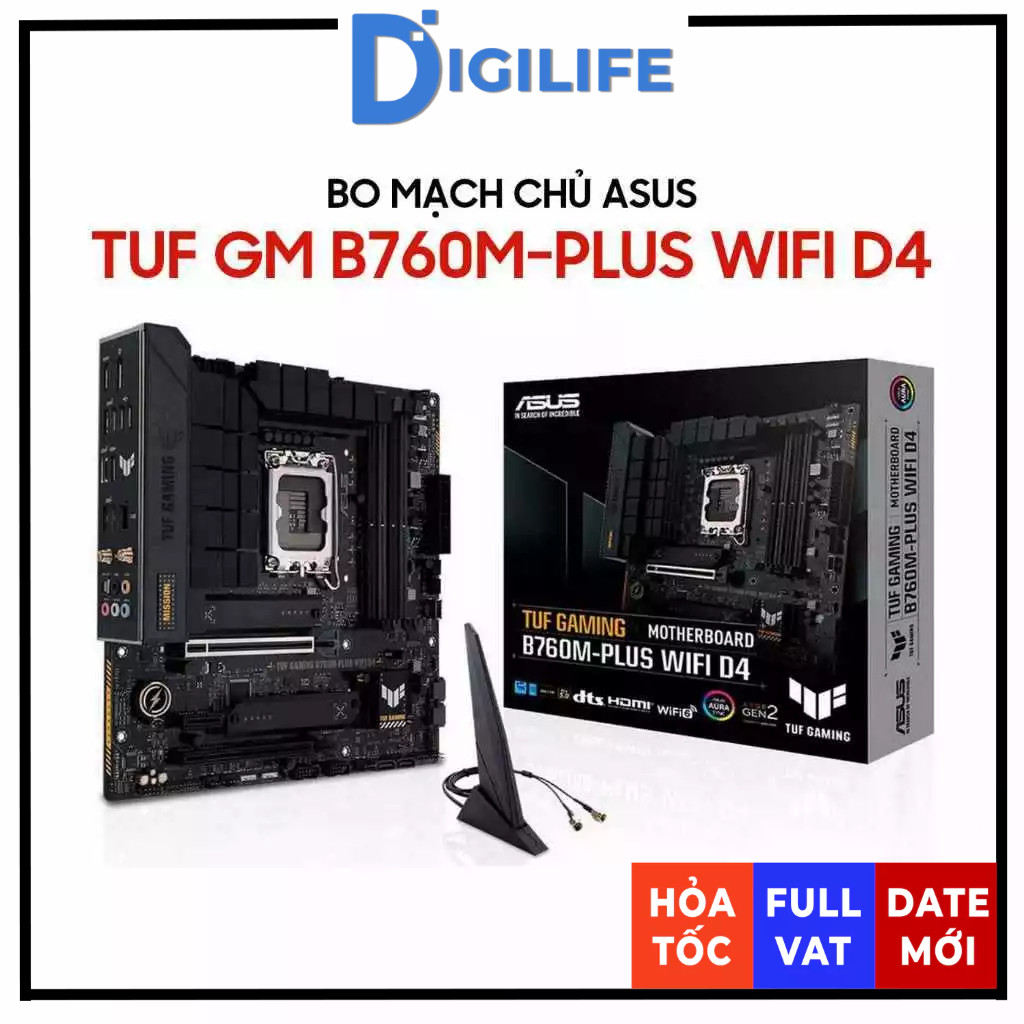 Mainboard Asus TUF GAMING B760M-PLUS WIFI D4 - BH CHÍNH HÃNG