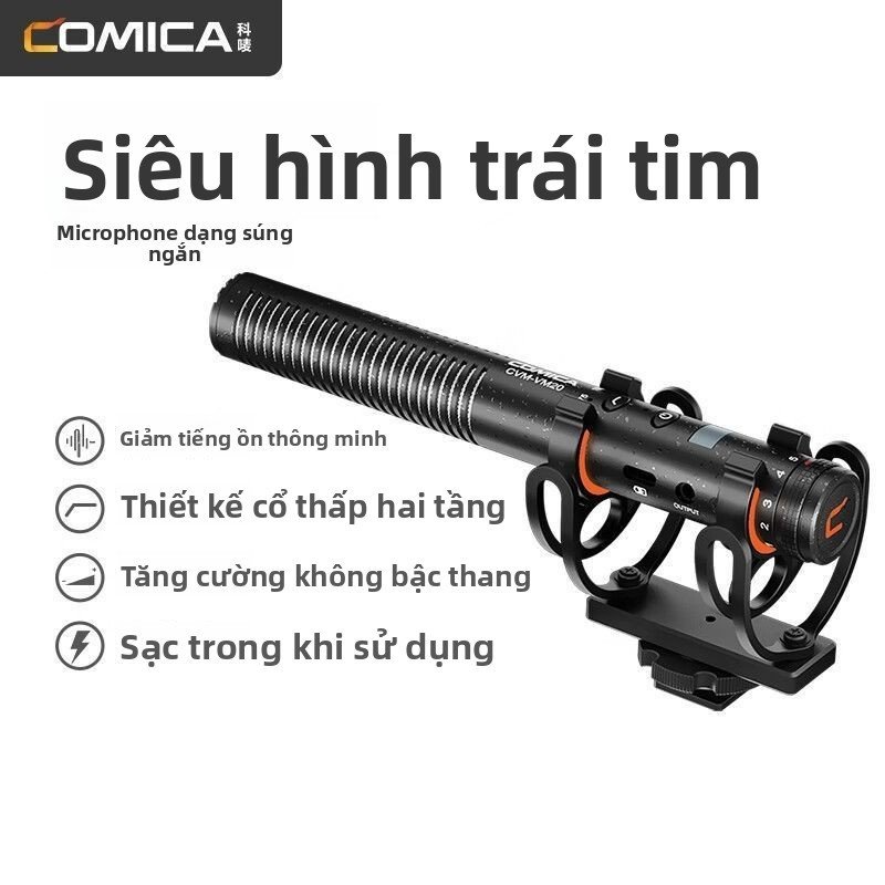 Mic COMICA VM20 định hướng cho điện thoại máy ảnh vlog, chống ồn giao nhanh