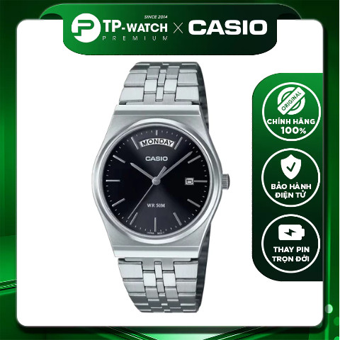 Đồng hồ nam Casio MTP-B146D-1AVDF Size 35mm - Chống nước 50m | Casio nam MTP-B146D-1A