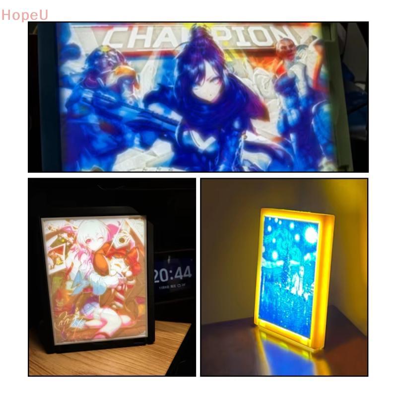 [HopeU] 1 Bộ PLA Basic Lithophane Bundle 3D In Lithophane Ảnh Cho Bambu Lab Lithophane Led Panel CMY