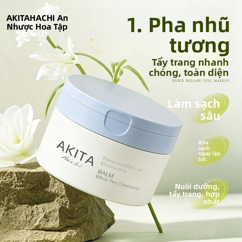 AKITA HACHI AKITA HACHI Trà Trắng Tẩy Trang Dưỡng Ẩm Làm Sạch Môi Mặt Làm Sạch Sâu Dưỡng Ẩm Nhẹ Nhàn