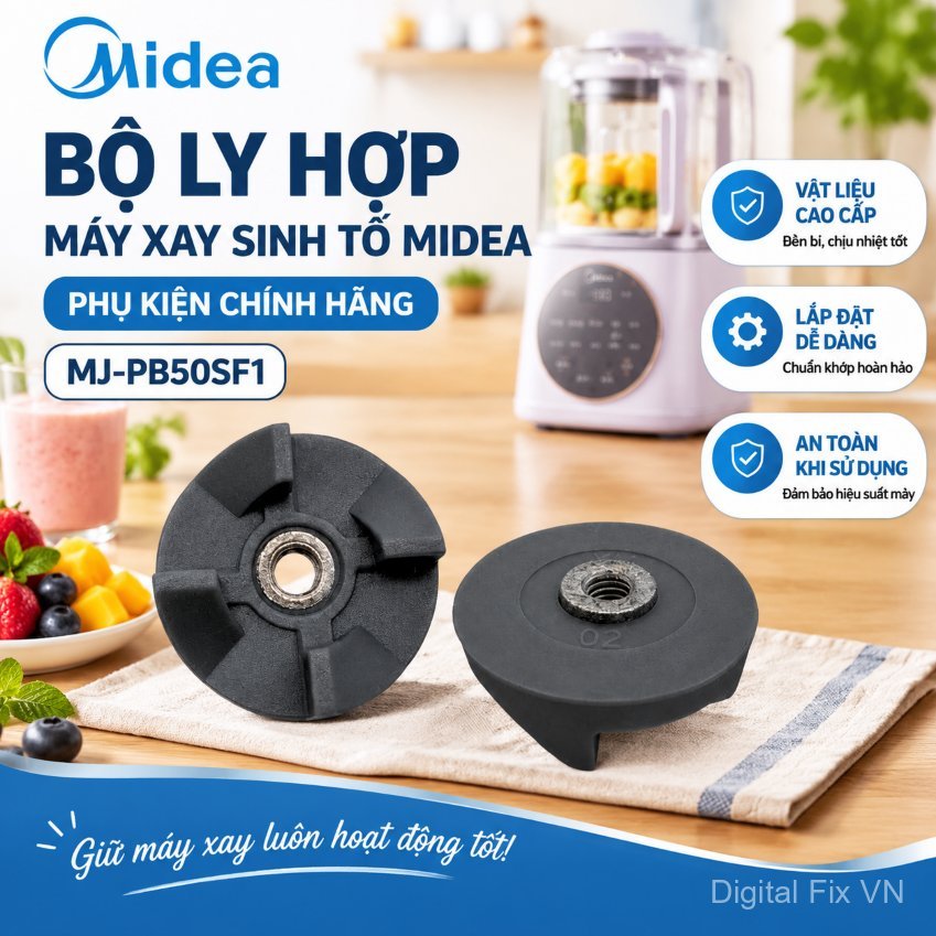 Khớp nối ly hợp trên máy xay sinh tố Midea MJ-PB50SF1 phụ kiện bền đẹp giao nhanh