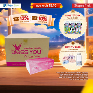 Thùng  40 Gói Khăn giấy lụa rút Softpack Bless You Alavie - 250 tờ