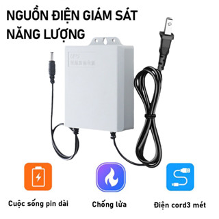 Bộ lưu điện DUNG LƯỢNG CAO dành cho Wifi Camera - UPS 12V (chạy wifi được 6-12 giờ) kèm Nguồn,12v1.5A-3M-5400ma/3600ma