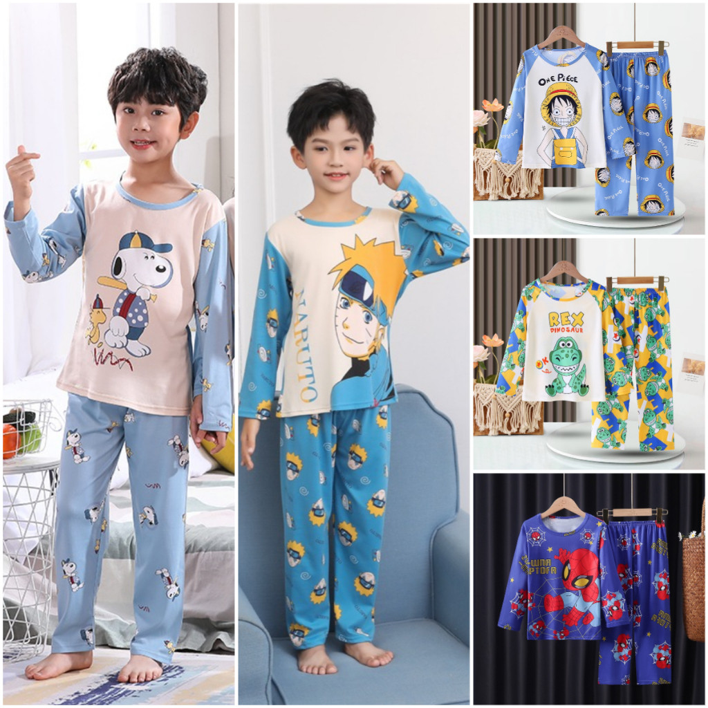 Bộ đồ ngủ bé trai Người nhện Bộ đồ ngủ trẻ em Bộ đồ ngủ mùa hè cho bé trai Bộ đồ ngủ in hoạt hình Bộ