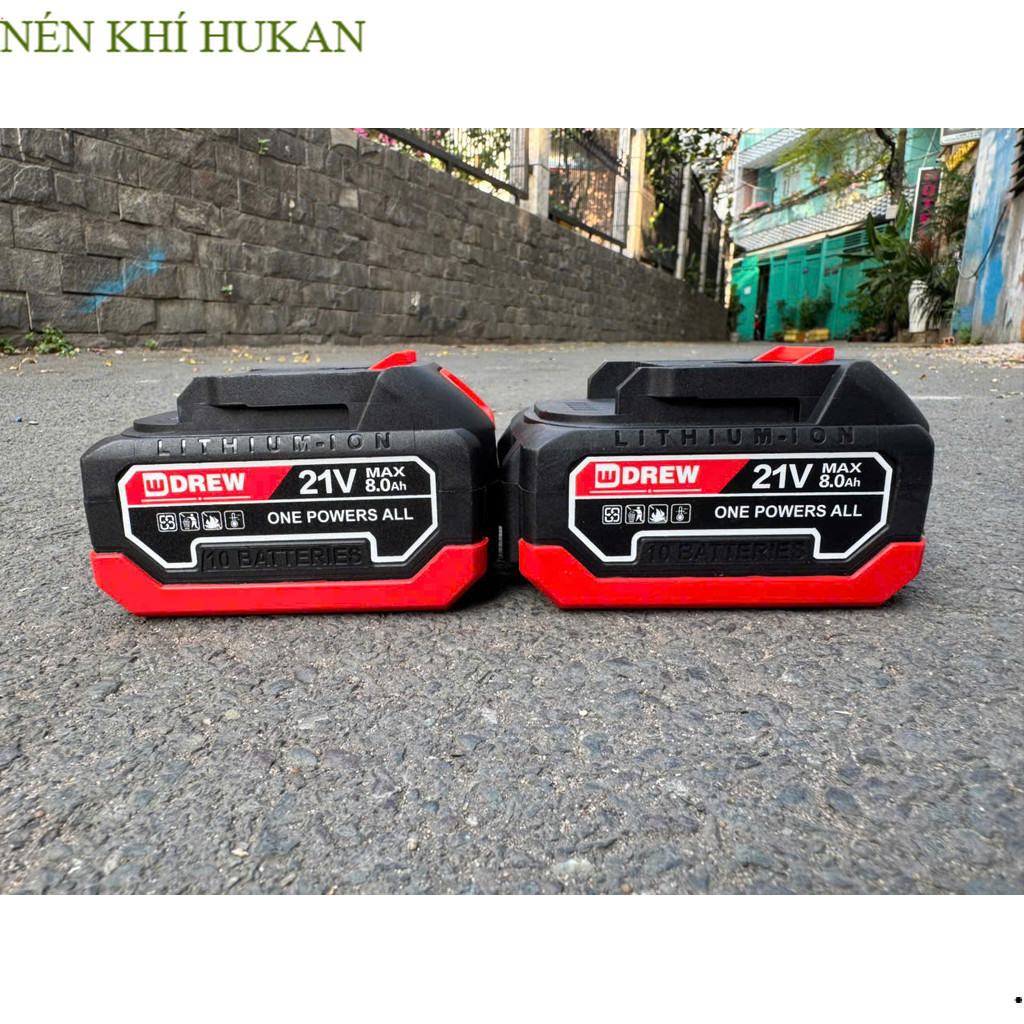 ( HỎA TỐC) Pin DREW 21V , Pin máy khoan Pin máy bắn bulong chân pin phổ thông Pin 10 cell . Nén Khí 