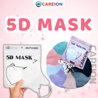  Khẩu Trang Careion Combo 50 Cái Khẩu Trang 5D Kiểu Thái Đủ Màu 
