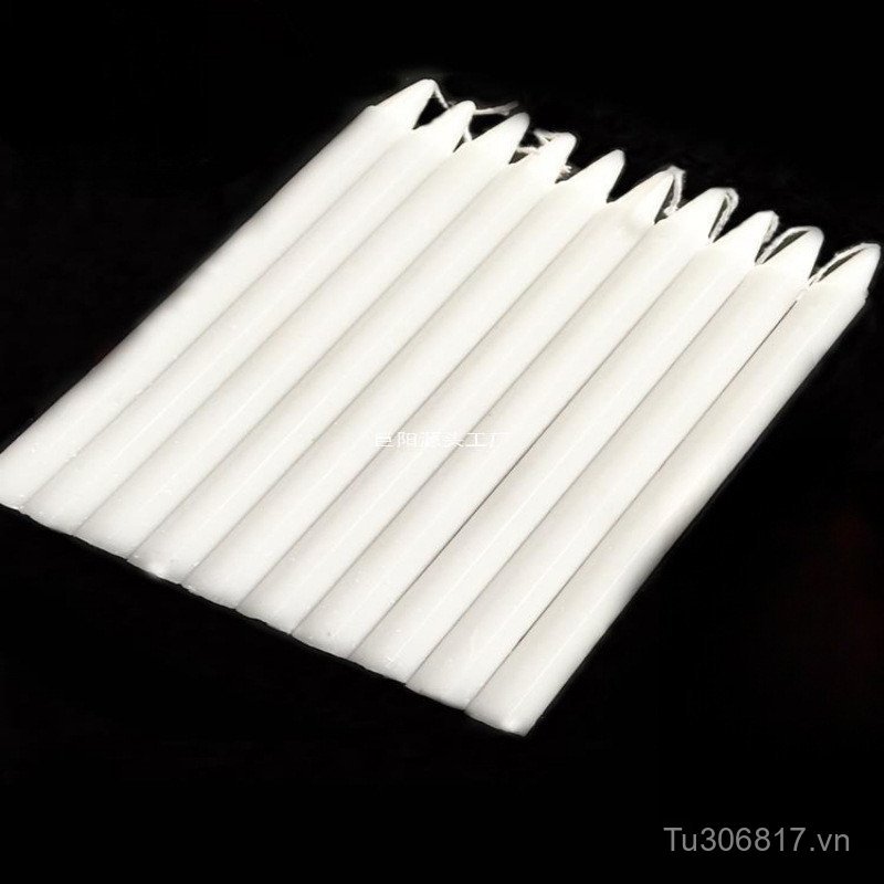 Nến Trắng Chiếu Sáng Hộ Gia Đình Mất Điện Khẩn Cấp Ngăn Ngừa Thảm Họa Nến Trắng Không Khói Sáp Không