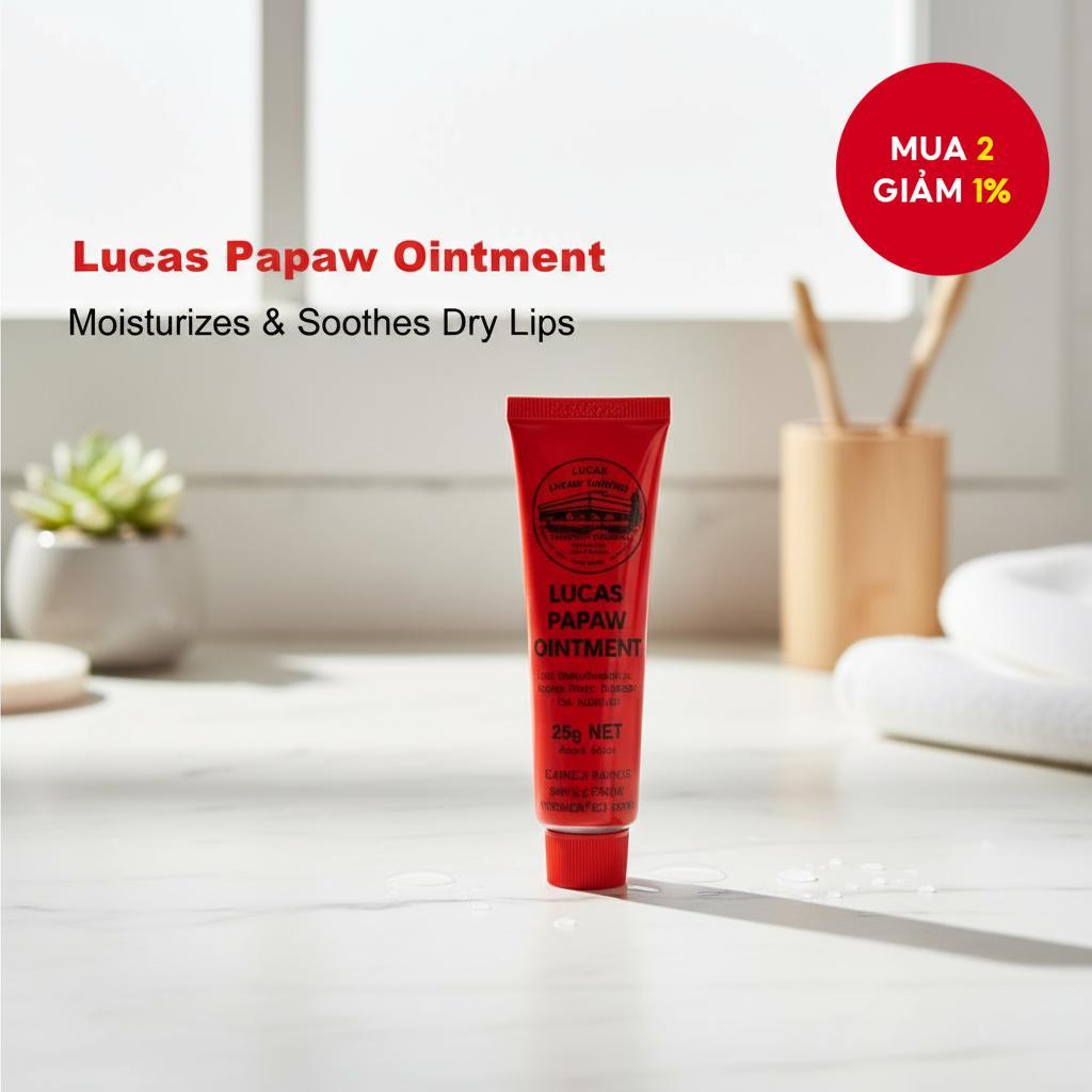 Kem Dưỡng Phục Hồi Da Đu Đủ 25g Lucas Son Dưỡng Hỗ Trợ Trị Mụn và Bỏng
