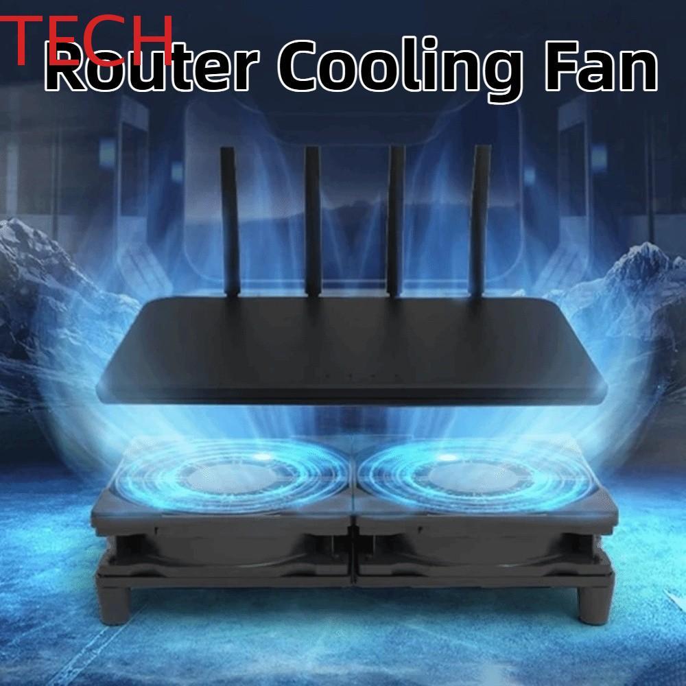 Quạt làm mát bộ định tuyến TECH, Giá đỡ làm mát bộ định tuyến lưới bảo vệ DC 5V, hoạt động yên tĩnh 