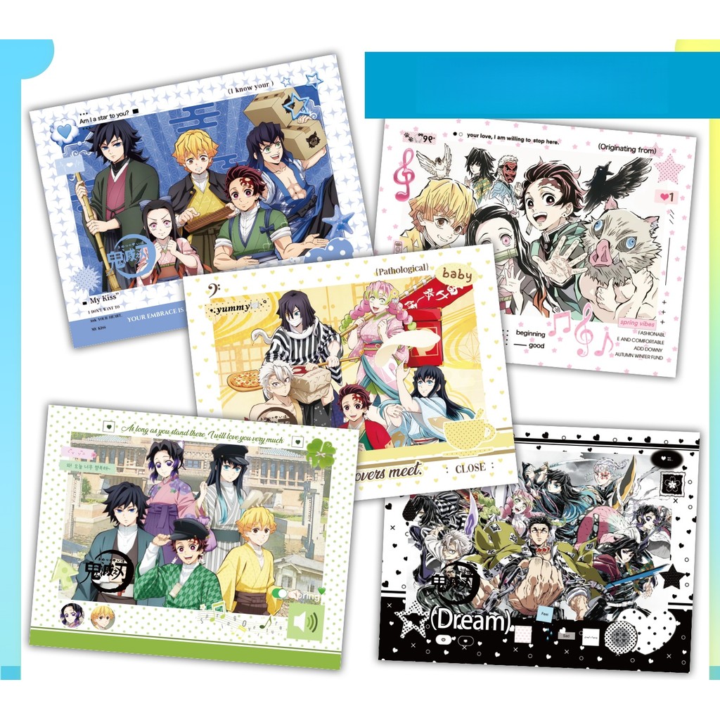 1-13 Chiếc Manhwa Manga Demon Slayer Tokitou Muichirou Tomioka Photocard Giyuu Kanroji Mitsuri Kocho