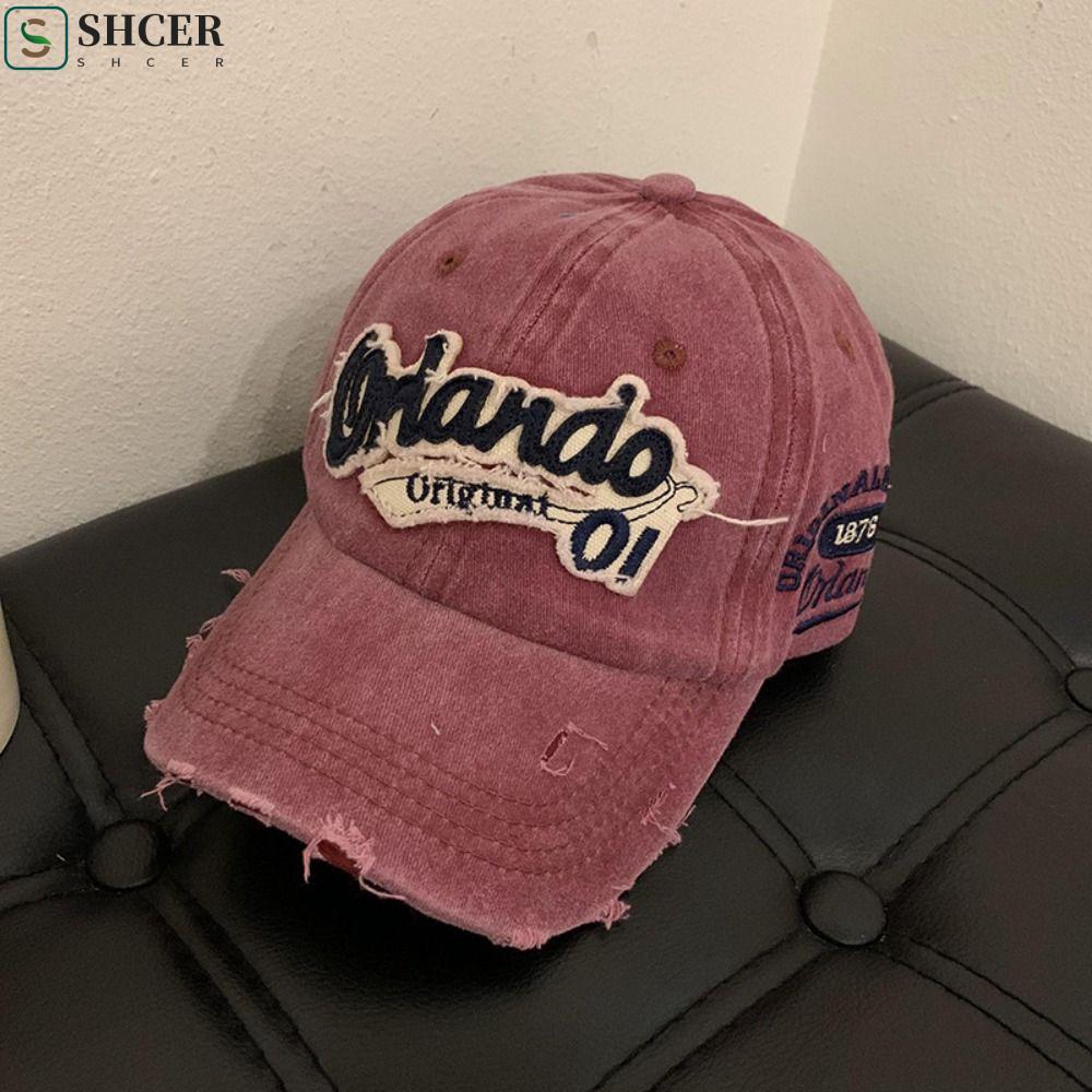 Mũ bóng chày cổ điển ASHCER, Mũ thêu chữ Orlando phong cách Hàn Quốc, Mũ Snapback cổ điển có đỉnh Co