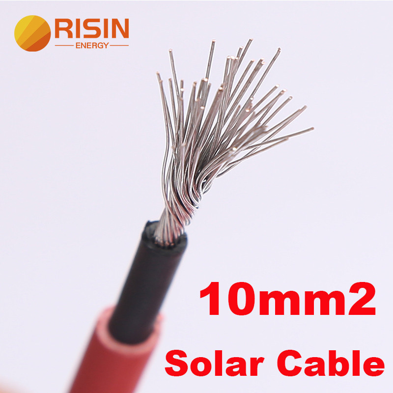 Risin H1Z2Z2-K 1500VDC Dây chống tia cực tím Dây PV năng lượng mặt trời Cáp nguồn 4sqmm 6sqmm 10sqmm