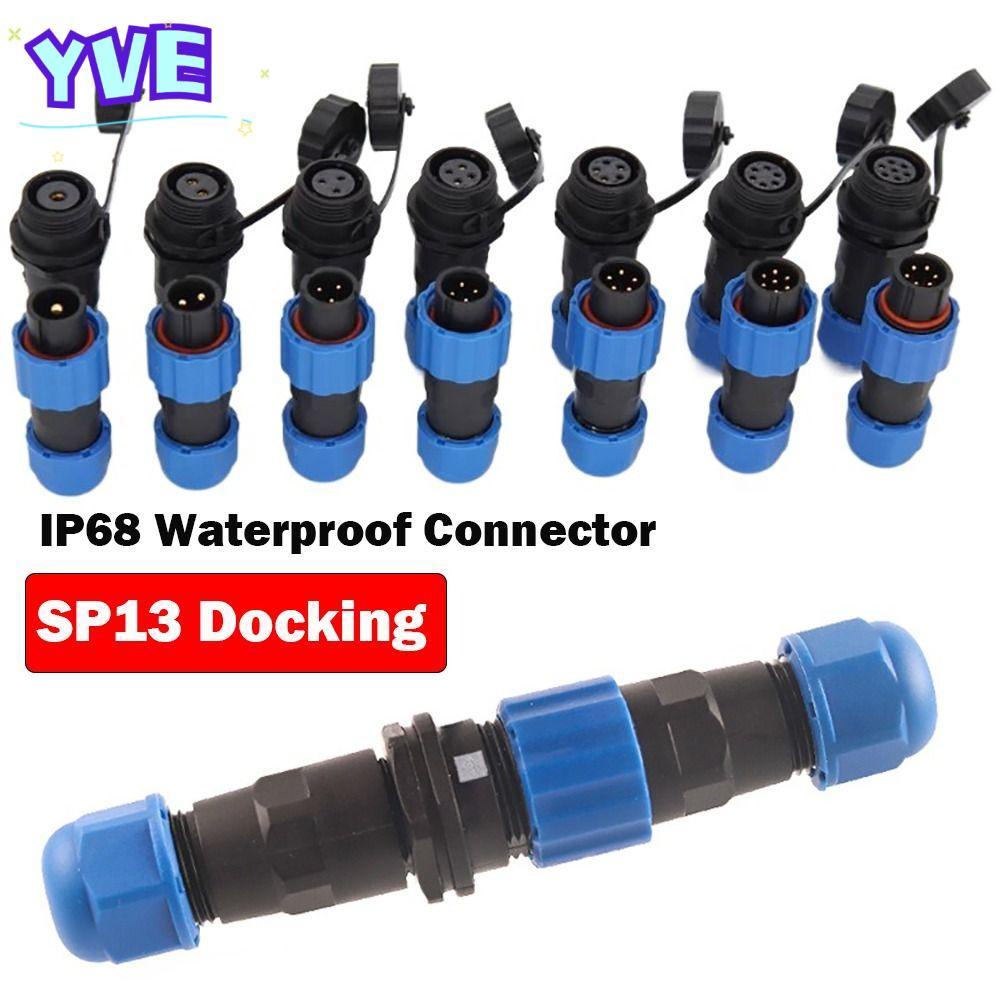 Đầu nối cáp YVE, Đầu nối chống nước chống nước SP13 IP68, Phụ kiện điện Docking Connector Ổ cắm điện
