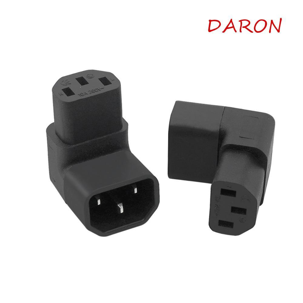 Bộ Chuyển Đổi Nguồn DARON C14-C13 C13 Nữ 10A 3Pin Góc Cắm Xuống C14 Nam Đến C13 Nữ Uốn Cong Lên / Xu