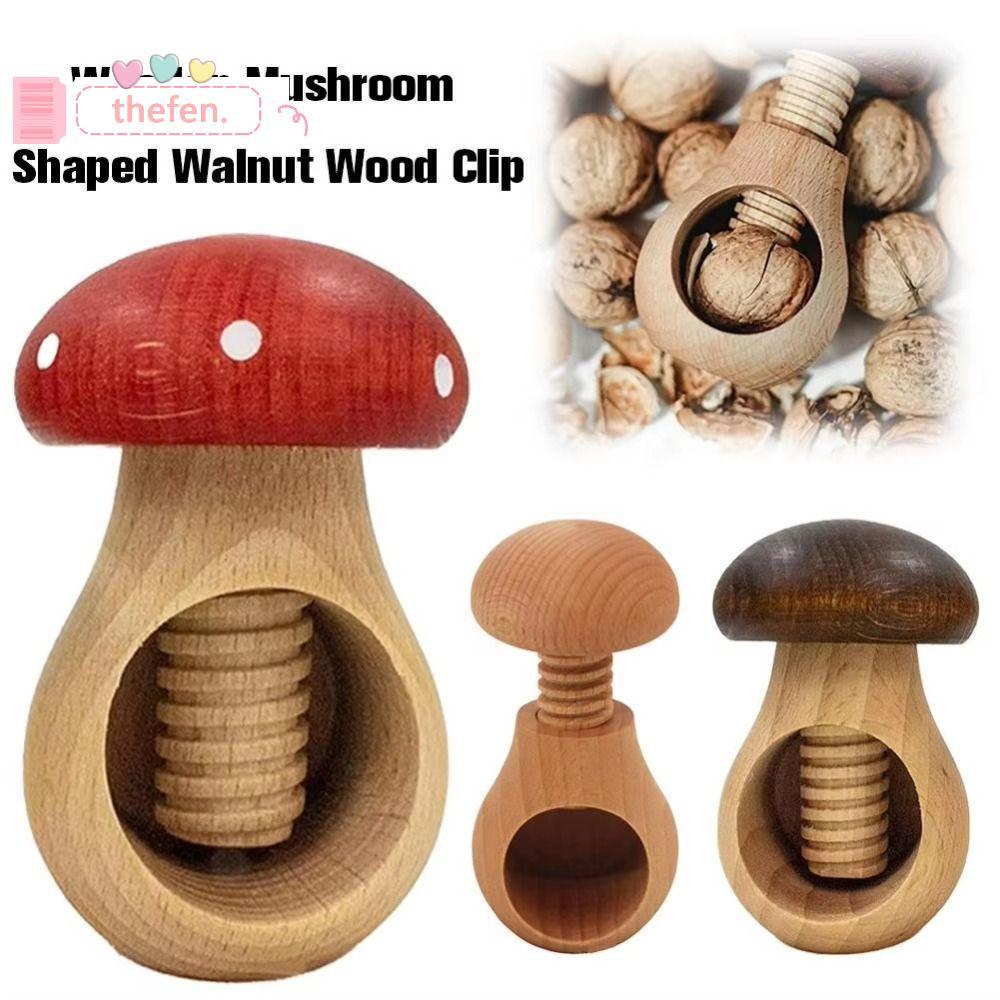 Kìm THEFEN, Kìm Gỗ Hình Nấm, Di Động Dễ Dàng Nứt Đa Năng Pecans Kẹp