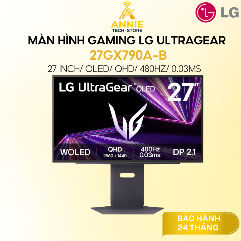 Màn Hình Gaming LG UltraGear 27GX790A-B (27 inch/ OLED/ QHD/ 480Hz/ 0.03ms) - Hàng chính hãng