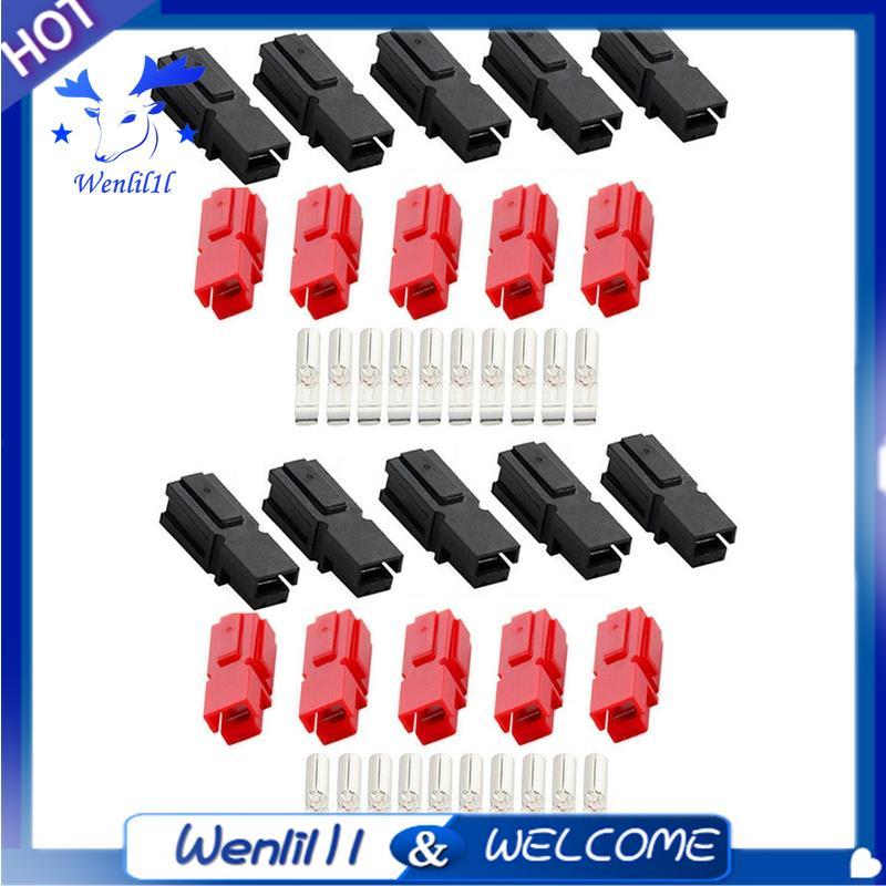 10 Cặp 30A Amp 600V Power Marine Connector Cực Đỏ Đen Cho Anderson