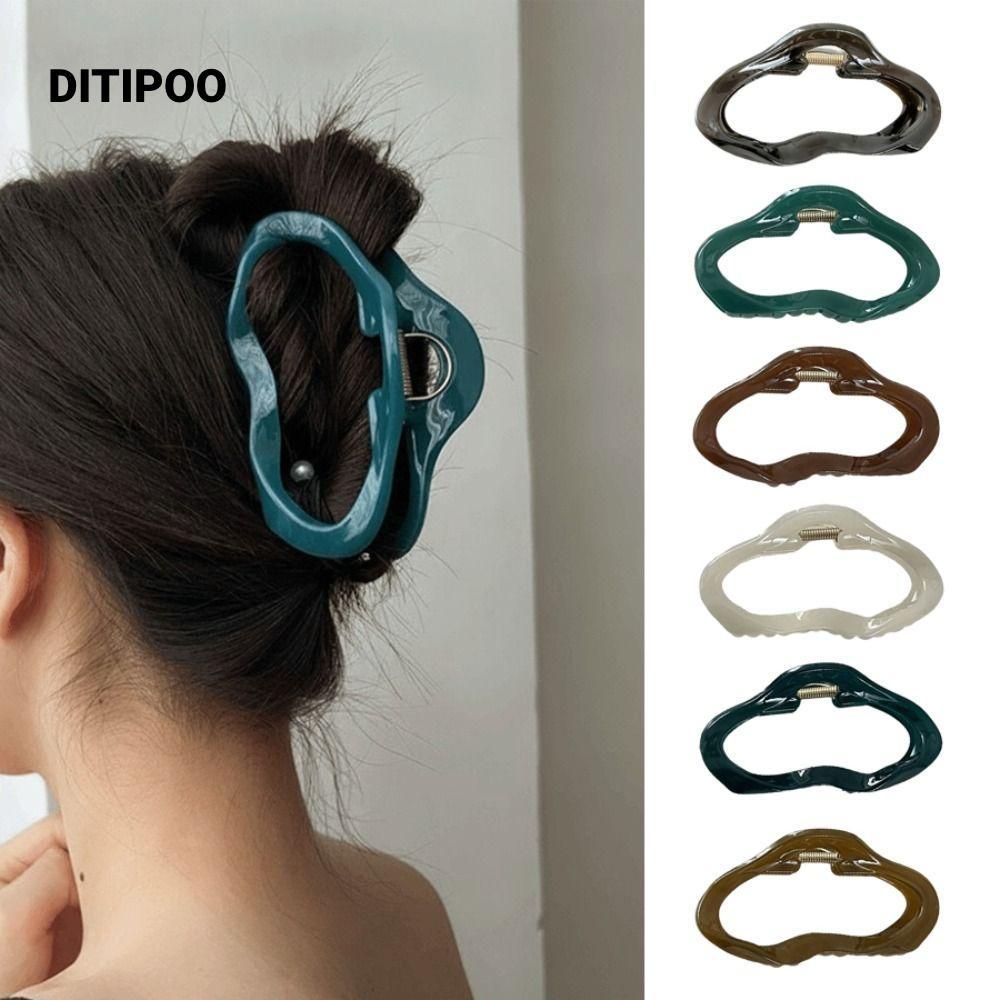DITIPOO Vuốt Tóc Rỗng, Nhựa Xây Dựng Họa Tiết Mây Mây Mây Móng Vuốt Tóc, Thanh Lịch Rỗng Thiết Kế Hì