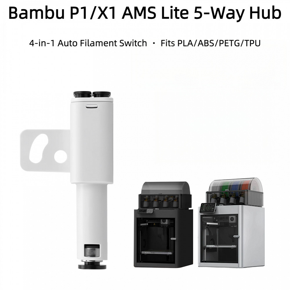 Hub 5 chiều Bambu P1 / X1 AMS Lite | Công tắc dây tóc tự động 4 trong 1 · Phù hợp với PLA / ABS / PE