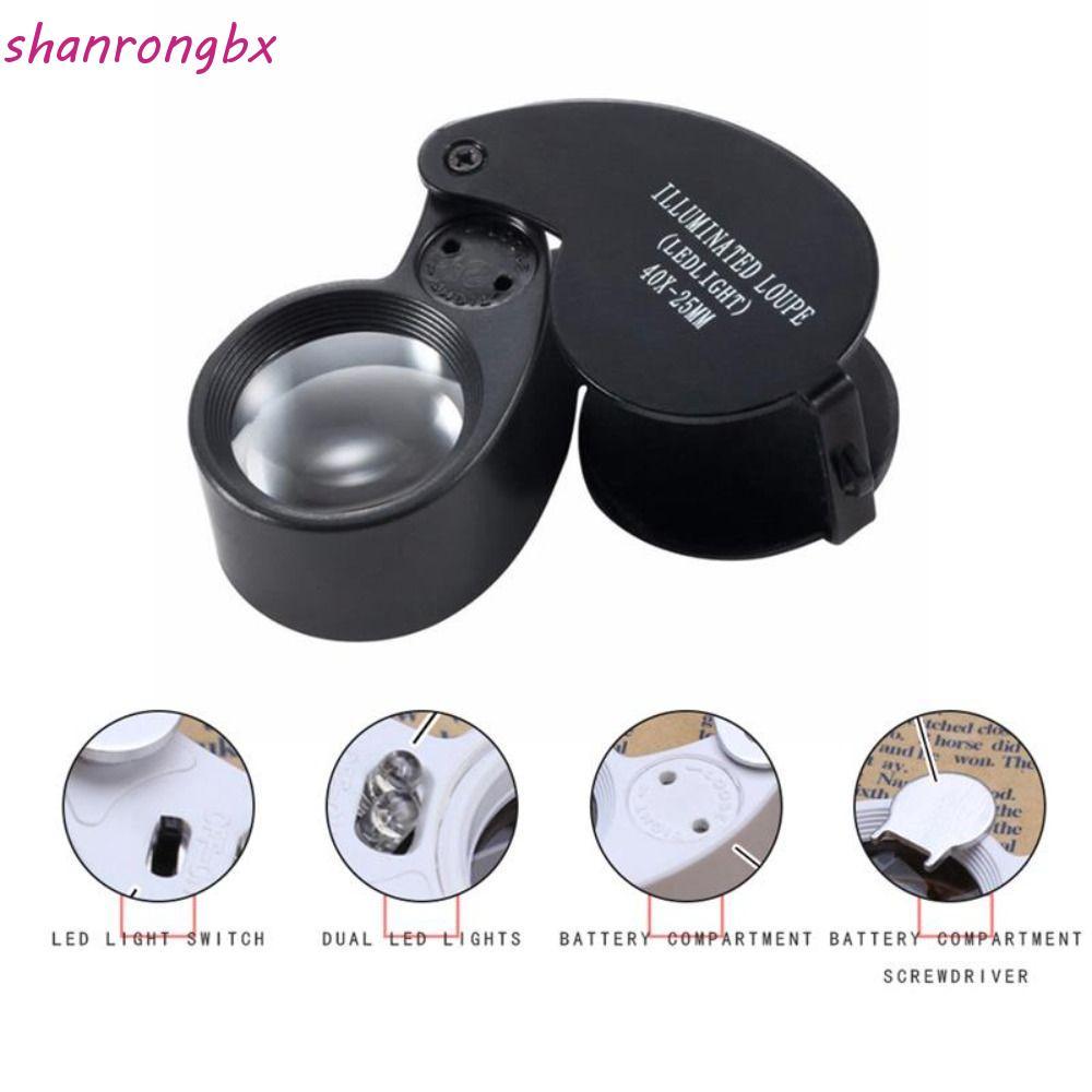 Kính lúp có thể gập lại DYNIX, Kính lúp Lúp cầm tay được chiếu sáng 40X, Trang sức ống kính gấp 40X
