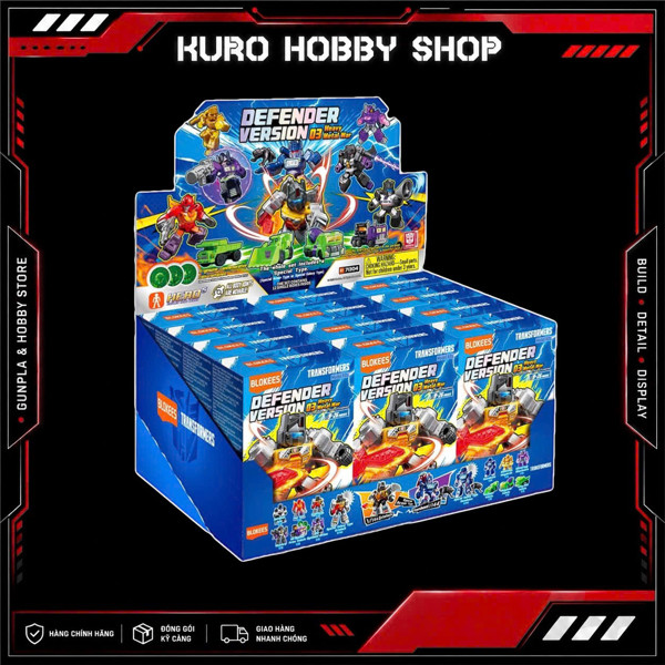 BLOKEES Transformers Defender Version 03 Heavy Metal War - Mô hình gacha lắp ráp Blokees