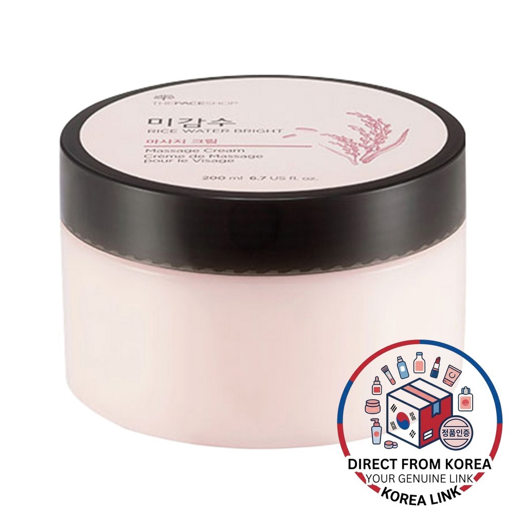 [thefaceshop] Kem massage tươi sáng nước gạo, 200ml, 1pc / Kem massage Hàn Quốc / Hiệu ứng làm sáng 
