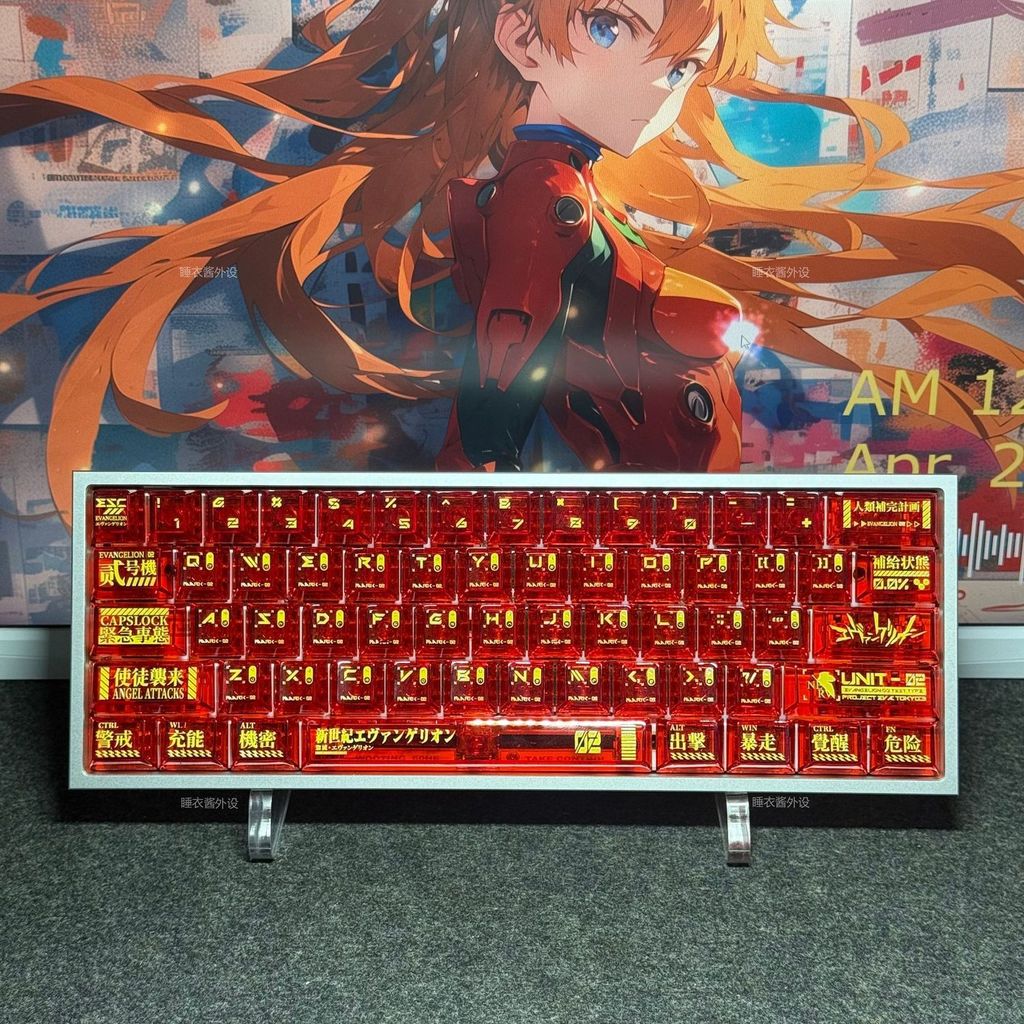 Asuka Langley Soryu Keycap Cherry Profile 124 Phím PC Wooting MKOSE ATK Anime Cơ Keycaps Personailze