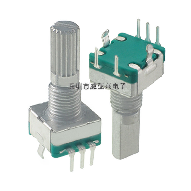 Bộ mã hóa xoay EC11 Bộ mã hóa điện áp kỹ thuật số 15MM Bộ mã hóa EC11 5 Feet có công tắc Tay cầm trụ