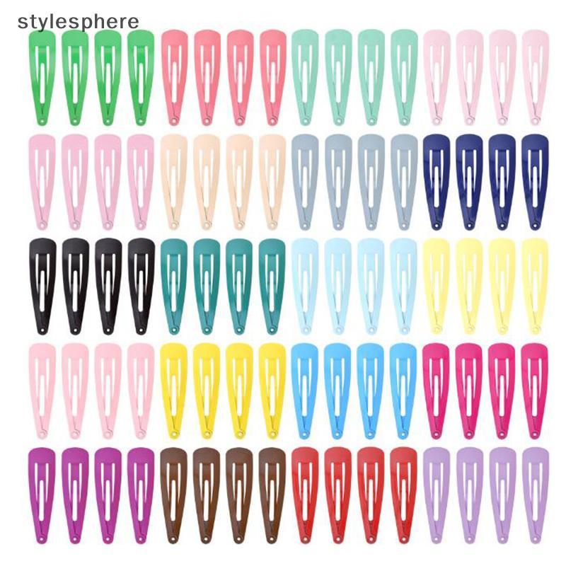 [Sty] 20 Cái / bộ Kẹp Tóc Chụp Màu Kẹo Barrettes Bé Gái Kẹp Tóc Phụ Kiện Tóc [th]