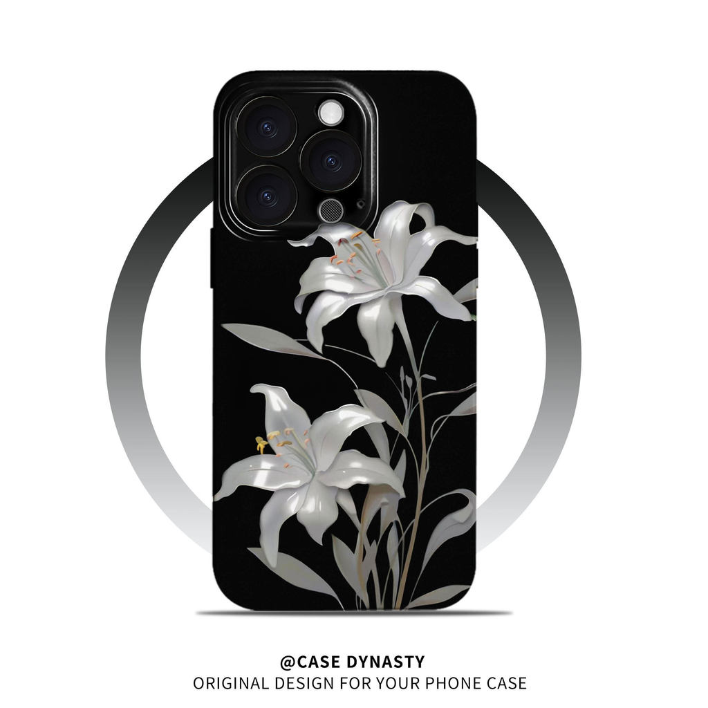 Cold Lily ~ Dark Wind Film Case Thích hợp cho iPhone17 / 15 / 16promax Ốp điện thoại Huawei mate60pr