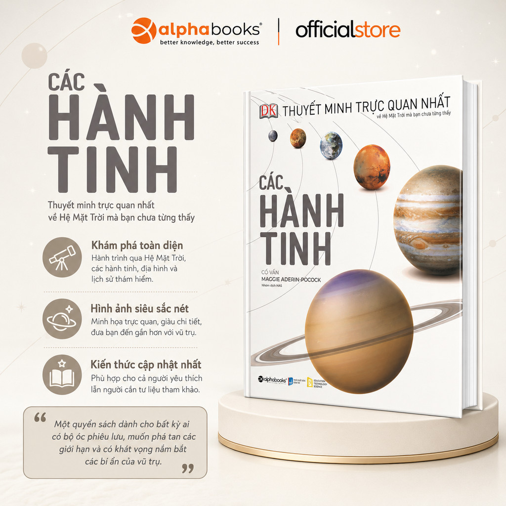 Sách - Các Hành Tinh - Bách Khoa Thư về hệ Mặt trời (Sách DK) (Alpha Books)