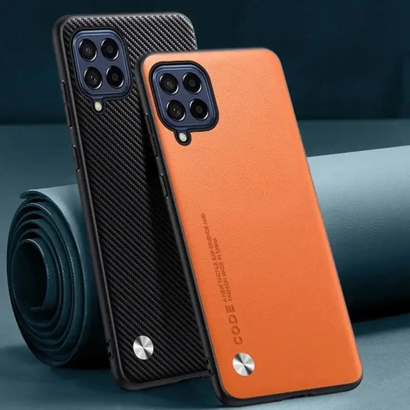 Ốp Da PU Sang Trọng Cho Samsung Galaxy A22 4G M22 M32 Ốp Lưng Silicon Mờ Bảo Vệ Toàn Diện Ốp lưng Sa