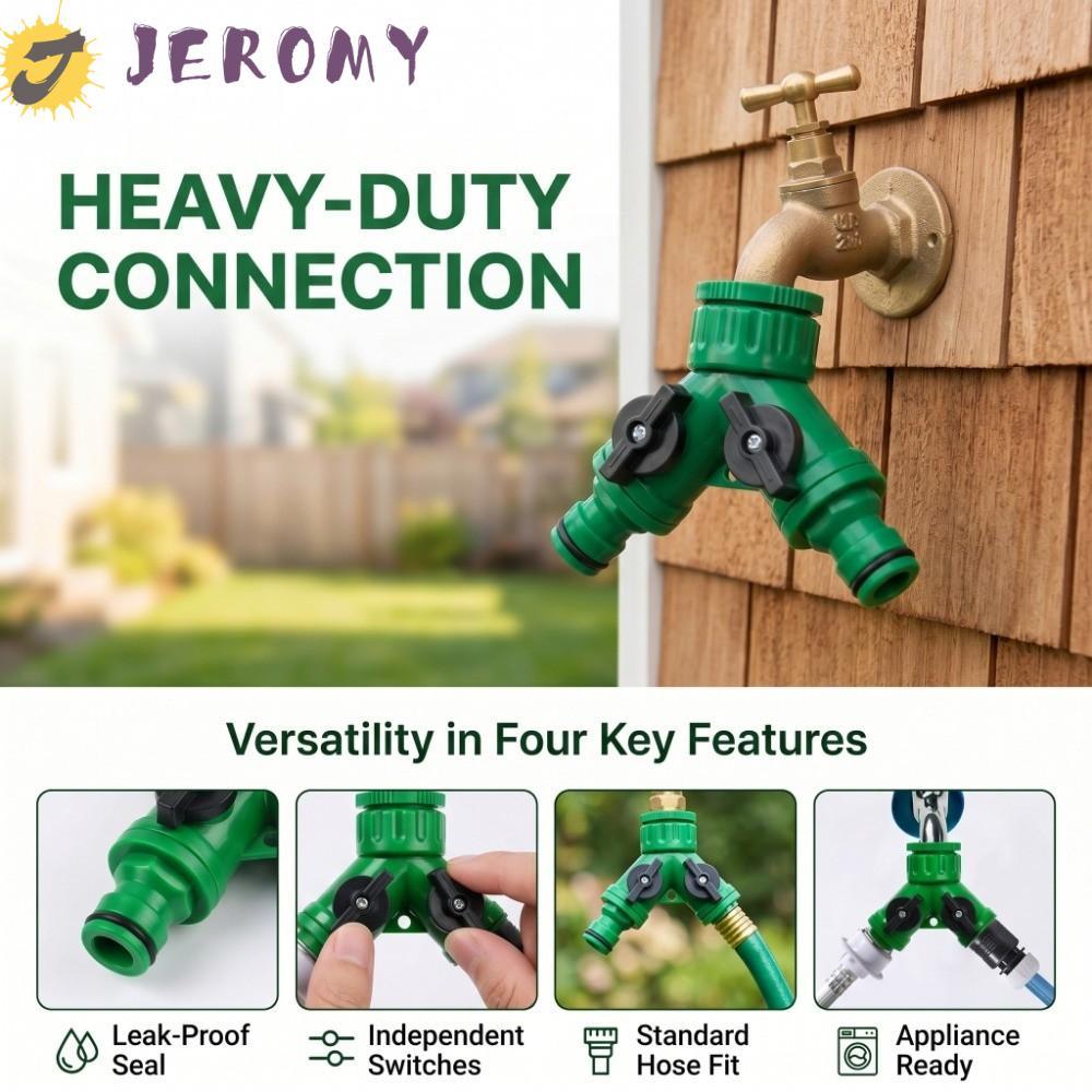 Lắp ống chia nước JEROMY, Bộ chia van 1 / 2 '' đến 3 / 4 '' Bộ chia ống loại Y, Van bật / tắt thực t