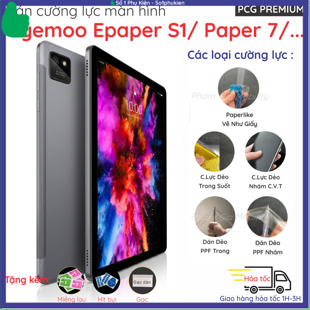 Dán màn hình dành cho máy tính bảng đọc sách Eyemoo Epaper S1/ Eyemoo Paper 7,... loại Paperlike, Na