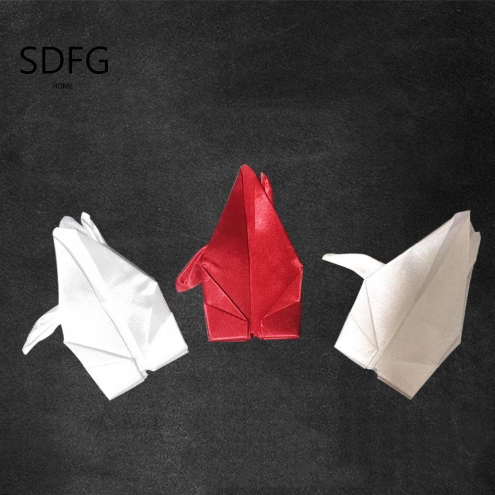 SDFG Origami Crane Magic, Red White Gimmick Accessories Magic Trick Paper Crane, Stage Performance F