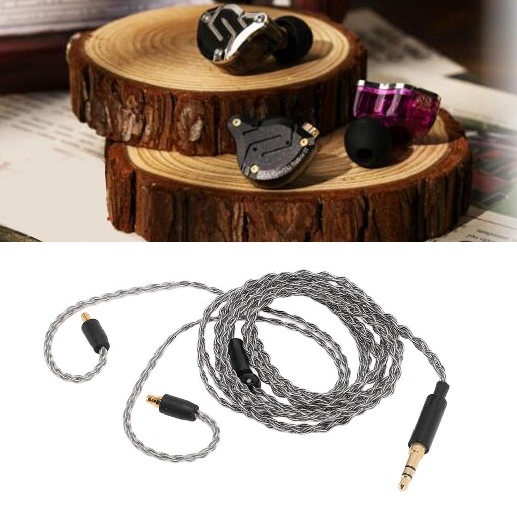 Dressit Dpofirs Cáp tai nghe 3,5 mm Đồng bạc chống nhiễu cho IE100 Pro