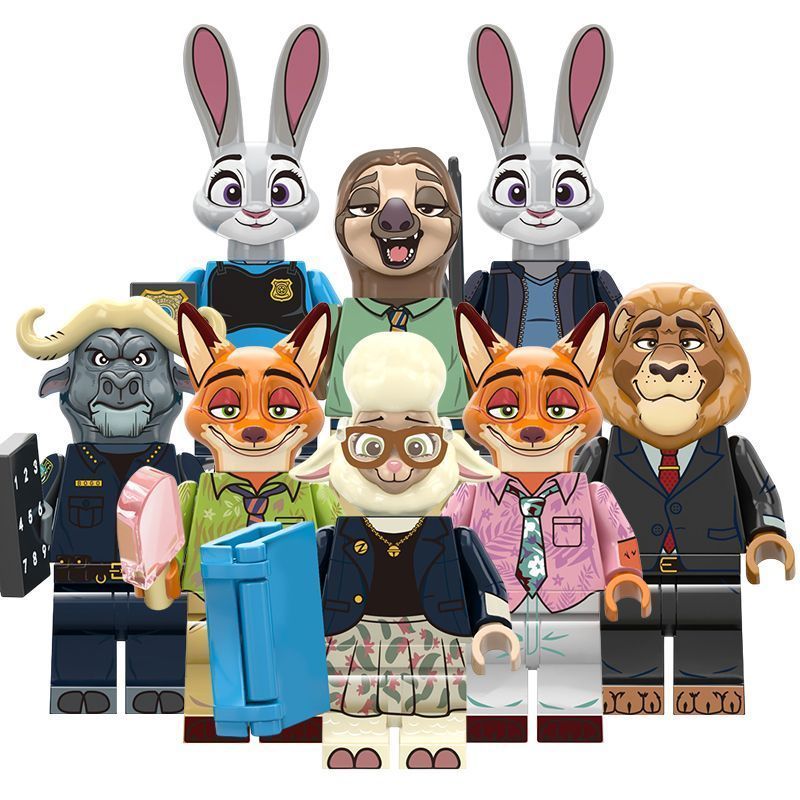 Crazy Animal City RT8022 Nick Judy Lightning Lion Bò Cừu Lắp Ráp Khối Xây Dựng Trong Nước Tương Thíc