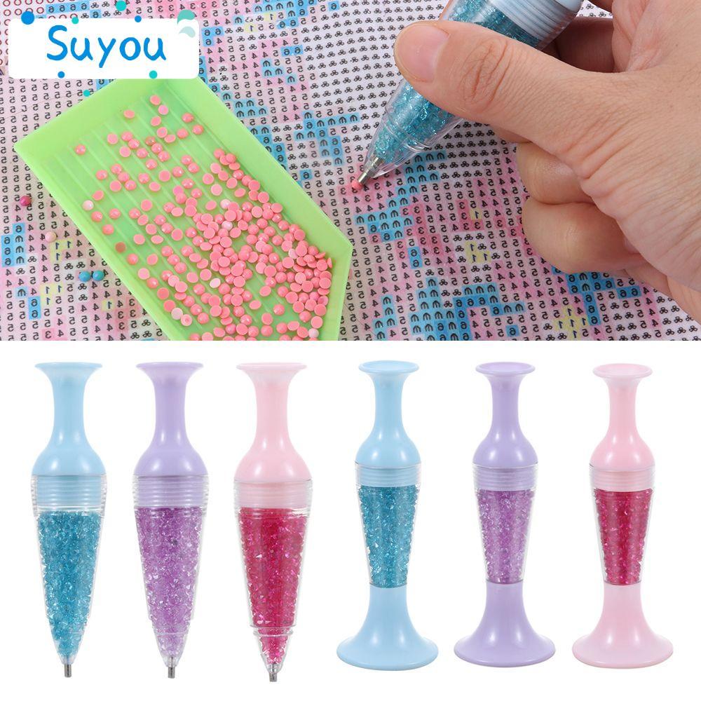 SUYOUPH Diamond Painting Tool DIY Flower Pot Shape Cross Crystal Standable