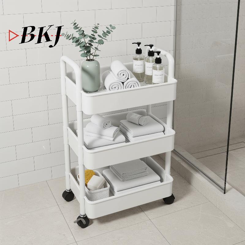 [KJ] Xe đẩy gia đình đa chức năng 3 / 4 tầng có tay cầm và bánh xe lưu trữ Ra [Mới]
