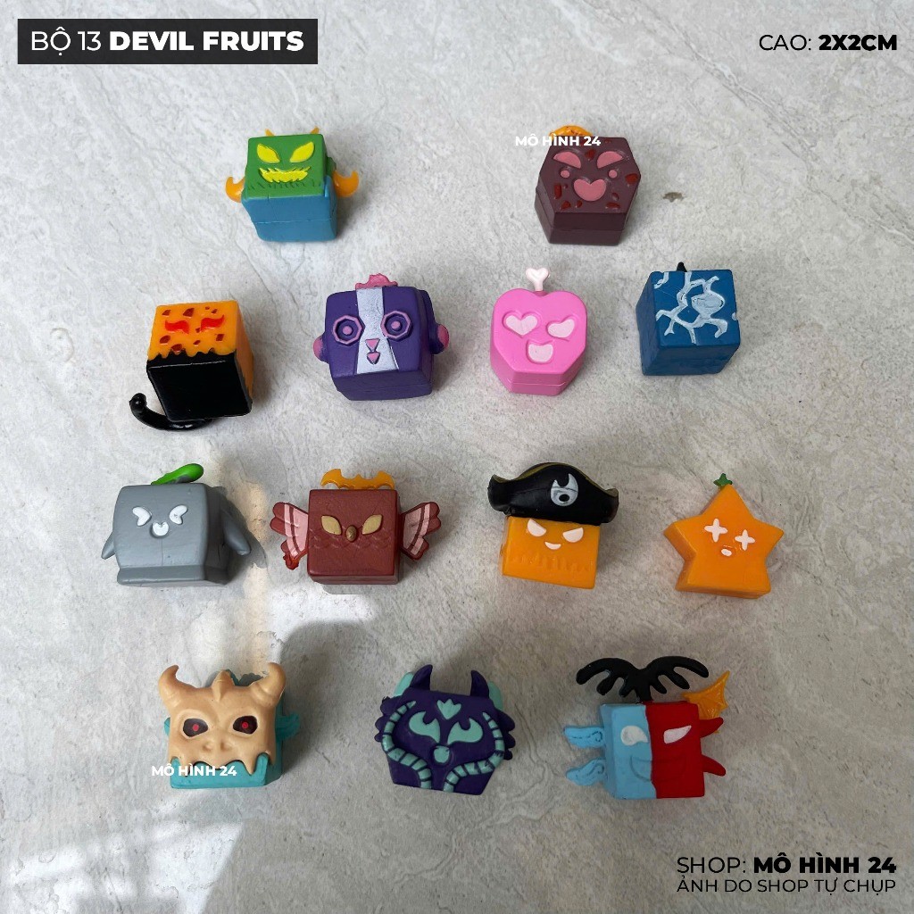 [SIZE NHỎ] Bộ 13 Devil Fruits trong game roblox Blox Fruits trái ác quỷ size 2cm