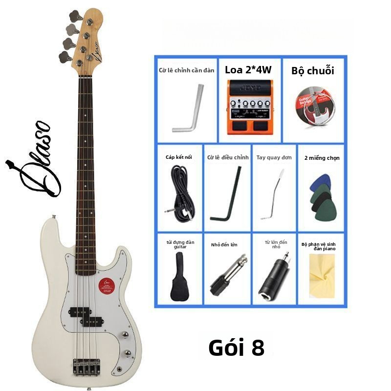 Guitar Bass Điện Bốn Dây Dành Cho Người Lớn, Người Mới Bắt Đầu Học Chơi Guitar Bass Điện, Bộ Guitar 