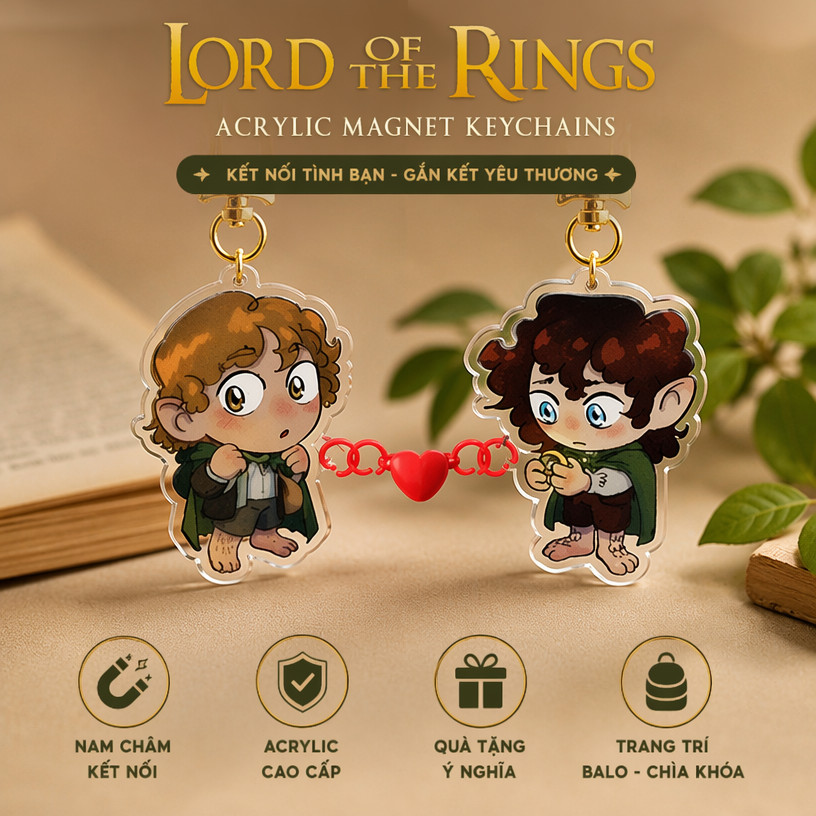 Rẻ SamFrodo Lord of the Rings Acrylic Magnet Keychains 3 nlp
